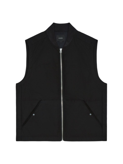 Vince Semi Shine Vest In Black