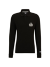 Hugo Boss Boss X Nfl Long-sleeved Polo Shirt With Collaborative Branding In Raiders