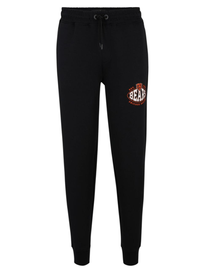 Hugo Boss Boss X Nfl Cotton-blend Tracksuit Bottoms With Collaborative Branding In Multi