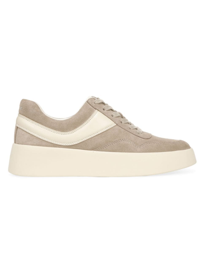 Vince Women's Warren Suede Low-top Court Sneakers In Straw