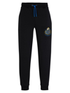Hugo Boss Boss X Nfl Cotton-blend Tracksuit Bottoms With Collaborative Branding In Rams Black
