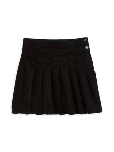 Tractr Girl's Pleated Tennis Skirt In Black