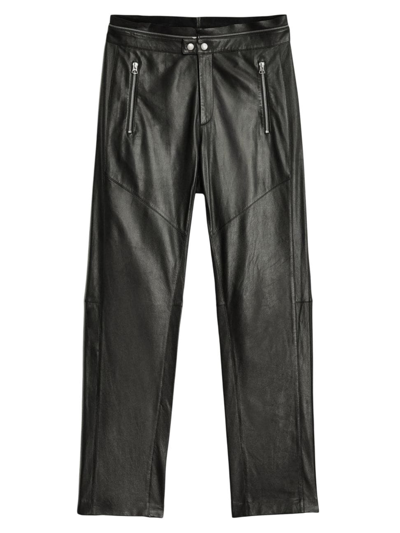 Rag & Bone Women's Sedona Leather Moto Pants In Black