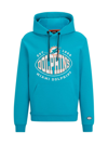 Hugo Boss Boss X Nfl Cotton-blend Hoodie With Collaborative Branding In Dolphins