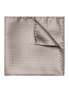 Eton Men's Silk Evening Pocket Square In Grey