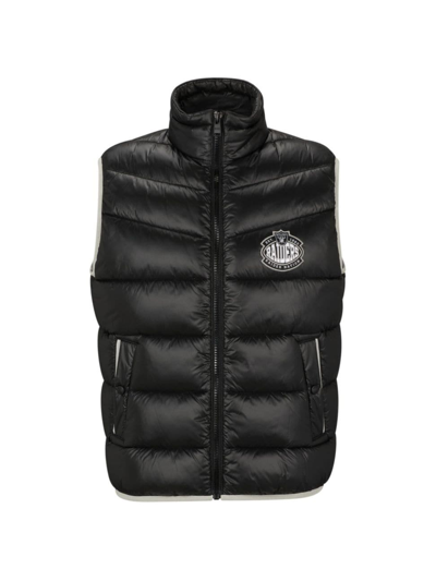 Hugo Boss Boss X Nfl Water-repellent Padded Gilet With Collaborative Branding In Raiders