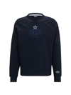 Hugo Boss Boss X Nfl Cotton-blend Sweatshirt With Collaborative Branding In Cowboys Dark Blue