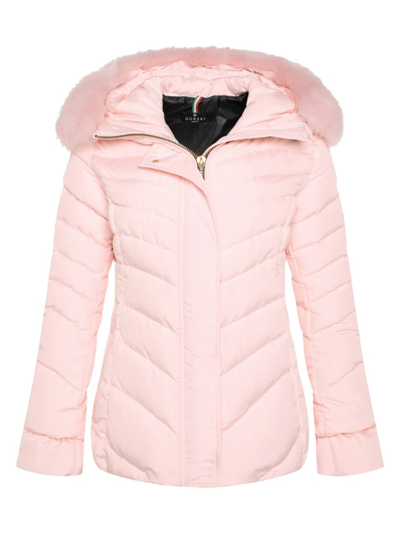 Gorski Women's Apres-ski Chevron Jacket In Pink