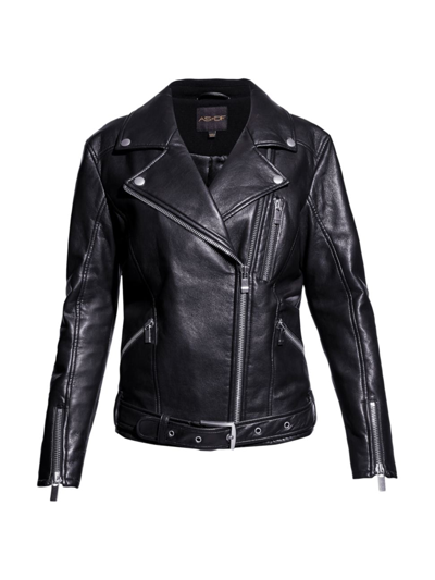 As By Df Brando Recycled Leather Boyfriend Jacket In Black