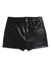 TRACTR GIRL'S FAUX LEATHER MINI SHORT