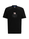 Hugo Boss Men's Boss X Nfl Oversize-fit T-shirt With Collaborative Branding In New York Giants Black