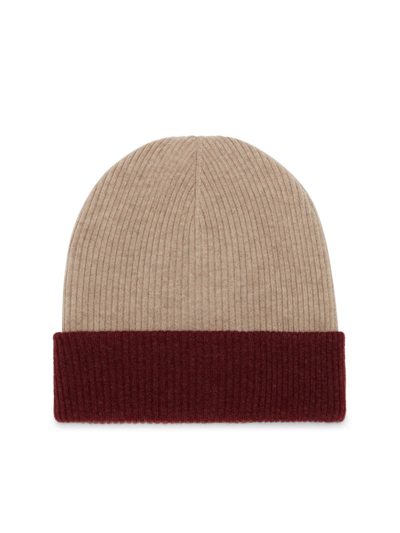Brunello Cucinelli Ribbed-knit Cashmere Beanie In Brown