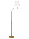 Chapman & Myers Belmont Large Task Floor Lamp In Burnished Brass