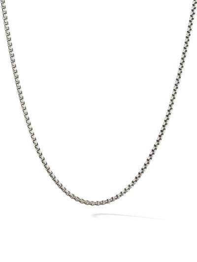 David Yurman Baby Box Chain Necklace In Silver