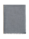 Brunello Cucinelli Men's Cashmere And Silk Color Block Scarf In Grey