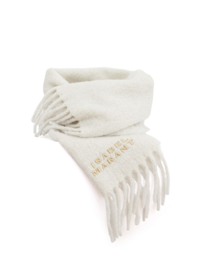 Isabel Marant Women's Firny Alpaca-blend Logo Scarf In Ecru