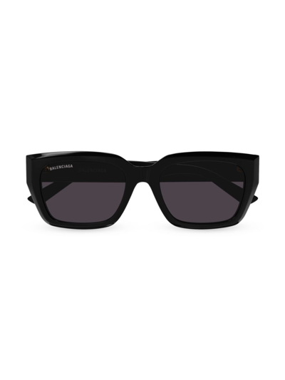 Balenciaga Men's 54mm Rive Gauche Rectangular Sunglasses In Black