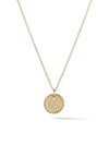 DAVID YURMAN WOMEN'S INITIAL CHARM NECKLACE WITH DIAMONDS IN 18K GOLD