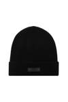 VERSACE VERSACE LOGO PATCH KNITTED BEANIE