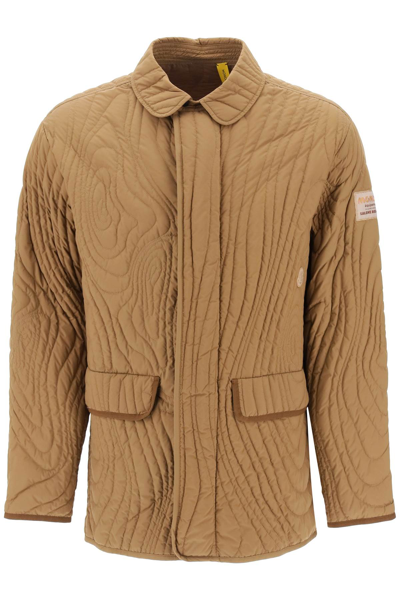 Moncler X Salehe Bembury Harter-heighway Quilted Jacket In Brown
