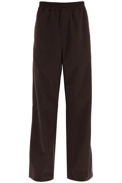 Oamc 'dome' Straight Cut Trousers In Brown