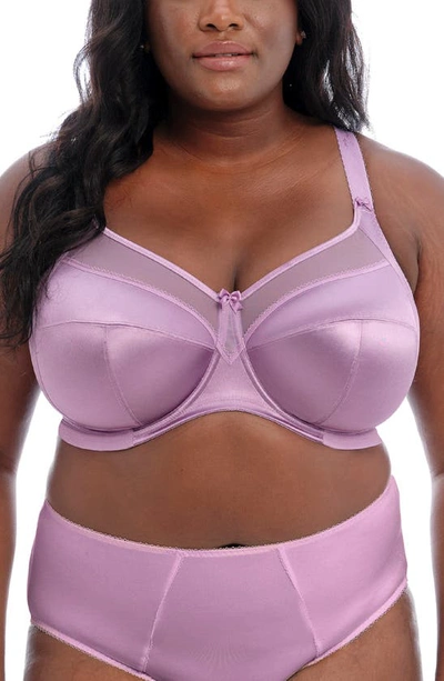 Goddess Keira Satin Side Support Bra In Wisteria