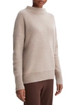 Vince Boiled Cashmere Funnel Neck Pullover In Hazel