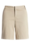 Caslon 9-inch Stretch Cotton Twill Shorts In Tan Cobblestone