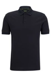Hugo Boss Cotton Polo Shirt With Logo In Dark Blue