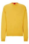 Hugo Boss Sweater With Embroidered Logo In Yellow