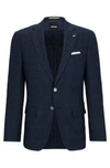 HUGO BOSS SLIM-FIT JACKET IN A CHECKED STRETCH-WOOL BLEND