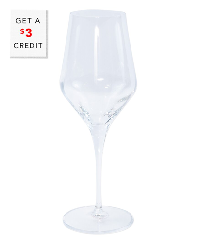 Vietri Contessa Clear Water Glass With $3 Credit