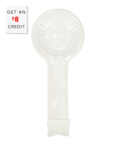 Vietri Pietra Serena Spoon Rest With $6 Credit In White