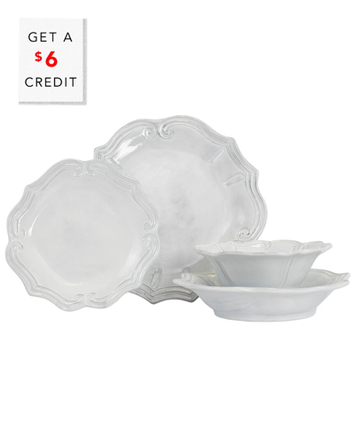 Vietri Incanto Baroque Four-piece Place Setting With $22 Credit In White