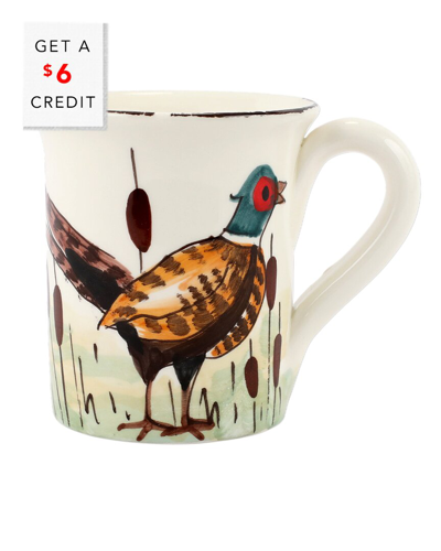 Vietri Wildlife Pheasant Mug With $6 Credit