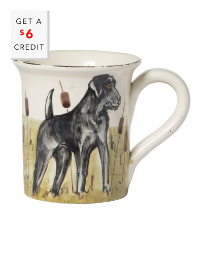 Vietri Wildlife Black Hunting Dog Mug With $6 Credit
