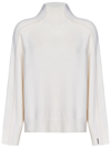 Calvin Klein Mock-neck Wool Jumper In White