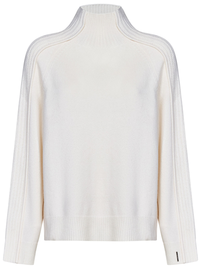 Calvin Klein Mock-neck Wool Jumper In White