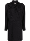 Zadig & Voltaire Star-print Silk Minidress In Black