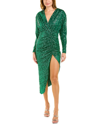 Alexia Admor Silena Surplice Dolman Sleeve Dress In Green