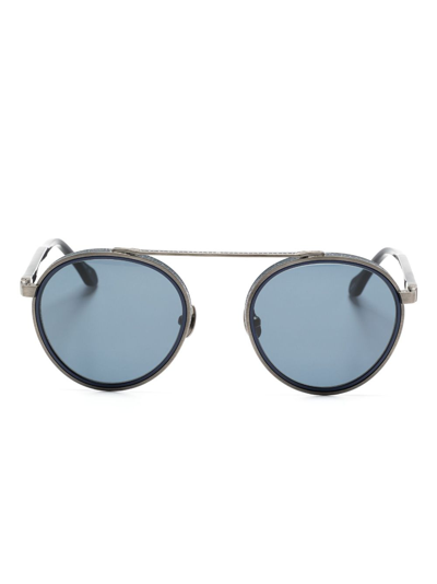 Matsuda M3125 Round-frame Sunglasses In Blue