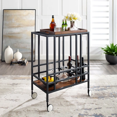 Inspired Home Kelsey Bar Cart In Gold