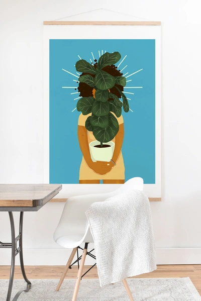 Deny Designs Erika Stallworth Plant Momma Art Print With Oak Hanger