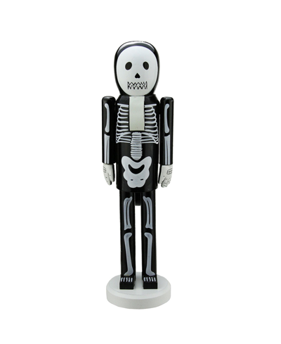 Northlight Wooden Skeleton Halloween Nutcracker In White