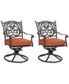 FURNITURE SET OF 2 CHATEAU CAST ALUMINUM OUTDOOR DINING SWIVEL ROCKERS, CREATED FOR MACY'S