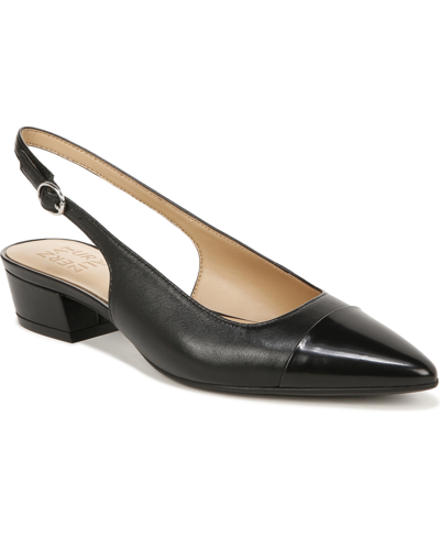 Naturalizer Banks-sling Slingbacks In French Navy Leather