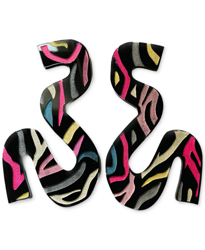 Swanky Designs Gia Deco Drop Earrings In Multi