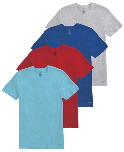 Joe Boxer Men's Crew Neck T-shirt, Pack Of 4 In Blue