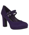 Impo Women's Oleta Memory Foam Mary Jane Platform Pumps In Grape-fabric