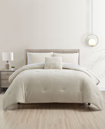 Sunham Boucle 4-pc. Comforter Set, Created For Macy's In White